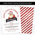 retro santa themed christmas party invitation